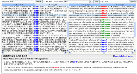 Web版Bilingual KWIC（文脈検索システム）